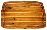 Mountain Woods ABXL - Tabla de cortar de madera de acacia orgánica con bordes granulados (bloque de carnicero) para carne, queso, verduras, 20 x 14 x 0,625 pulgadas
