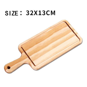 YUANYUAN521 Madera Pizza Bandeja De Pan Tabla De Cortar Tablas De Cortar Mango Picnic Y Uso Doméstico Lavado Fácil Bandeja De Madera Utensilio De Cocina (Color : 32x13cm)