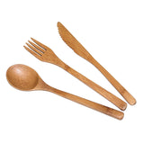 Totally Bamboo Set de 3 cubiertos, tenedor, cuchillo y cuchara