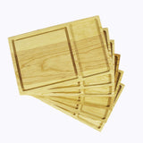 Tabla para cortes de carne, Pino primera calidad curadas con aceites naturales 6 tablas de 30 cm x 19 cm. - Table for cuts of meat, Pine first quality, cured with natural oils, 6 tables of 30 cm x 19 cm.