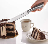 Kitch N' Wares - Juego de cuchillos con soporte acrílico (acero inoxidable, 6 piezas, para cortar y tallar, ideal para cocinar en casa y en la cocina comercial)