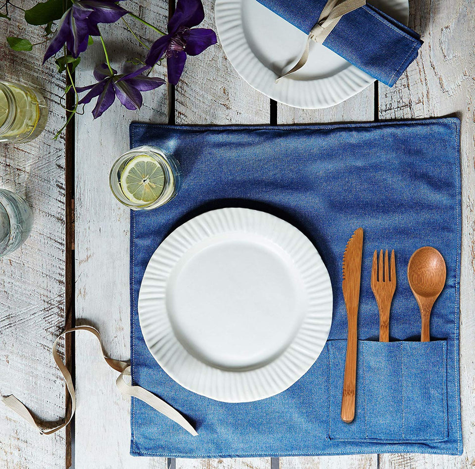 Totally Bamboo Set de 3 cubiertos, tenedor, cuchillo y cuchara